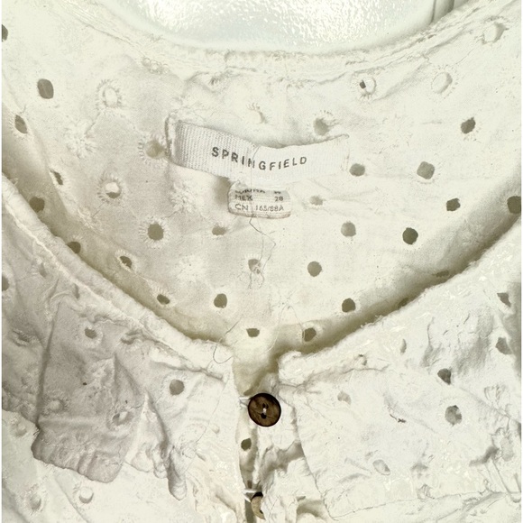 LACEY WHITE CROPPED TANK TOP - Picture 4 of 6